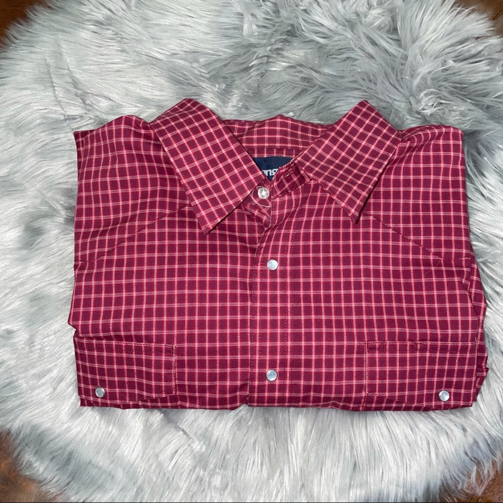 Vintage Wrangler Plaid Snap Button Down Size 4X